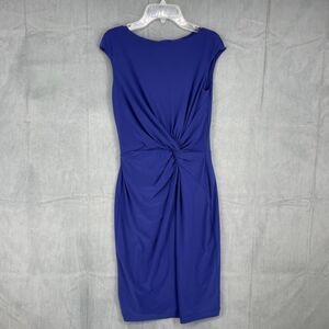 Lauren Ralph Lauren Dress Womens 6 Blue Round Neck Sleeveless Straight Business